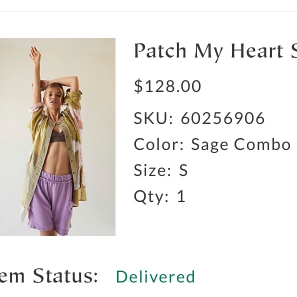 Free people patch my heart sleep shirt